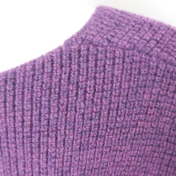 Artizia Wilfred Free 100% Wool Plum Purple Knit Sweater V Neck Medium - Picture 7 of 11